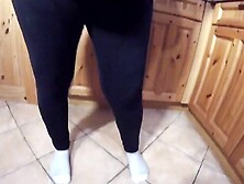 Stepmom gets naked nude inside the kitchen showing her assets