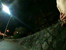 Walking around an apartment complex from a small park with a naked erection & a bit jizz   220112