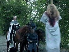 Barefoot girl hanged from horseback