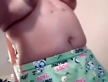 Aged lady with saggy big bra buddies shows off on web camera