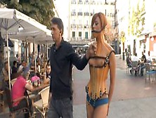 Tall redhead Spanish slut disgraced
