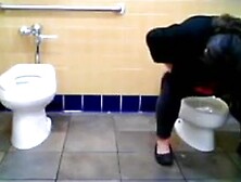 bbw woman hovering over the toddler toilet