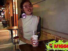 FORKED tongue and BOOTY open.  We debut the little one to Fedora Morelli!