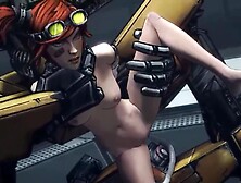 Lady explores BDSM with multiple lovers while bound in fiery hentai group scene