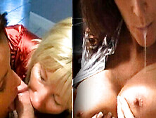 Blonde MILF StepMom Rachel Steele Helps With A Hot Threesome & Double Blowjob