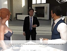 My Stepbrother 's Wifey #41 Jennifer kissed on John's mouth in front of Alan-highlight