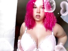 Large Breasts Pink Hair Bimbo Doll