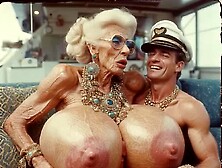 AI Granny titfucking a Young cock