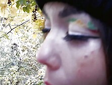 CUM IN MY STEPSISTER'S THROAT IN A CROWDED PARK