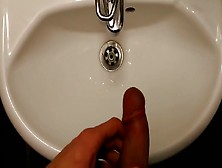 Pissing And Jerking Off In A Public Toilet