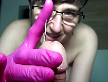 Handjob In Pink Gloves - Hotmilf