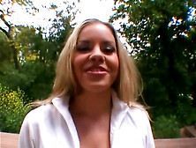 Large bazookas hawt blond three-some cunt permeated