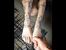 POINT OF VIEW charming youngster gives sloppy bj (swallows sperm off toes in full tape on onlyfans!)