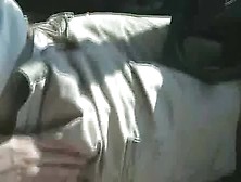 blowjob and swallows in a car