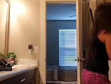 Real hidden cam in bathroom