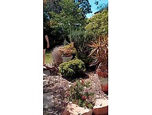 My fanny in the garden