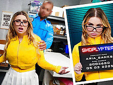 Caught by Security: Aria Banks Gets Fucked Hard in Mall Disaster