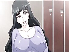 Busty brunette with a big ass rammed in both holes