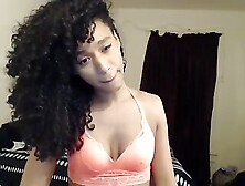 Curly Black Trans With Giant Dick