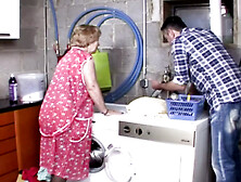 The Granny Rattling On The Washing Machine