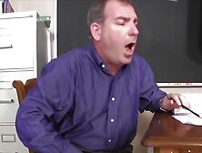 Cadence's Professor's Chastity Foot Job