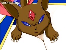 Blond anime princess banged by tentacles