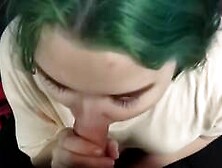 young 18 years old girl fucks and get cum.  Pov (Russian) blowjob