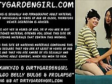 Hotkinkyjo & Dirtygardengirl Anal Dildo Belly Bulge & Prolapse