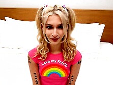 Watch This Thin 18yr mature Blonde Eat Butt and Blow a Meaty Dong