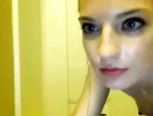 Petite Camgirl Teen With Dildo In Bathroom,  Tinyprincess18