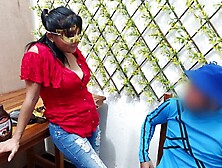 The neighbour has a hawt longing,  the neighbour arrives and solves it