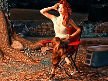 Twat-hunting reptilian.  Monster Sex 3D