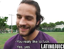 Athletic Latino discovers gay side through bare sex and facial