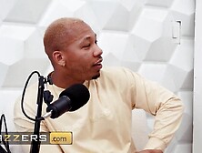 BRAZZERS - Sexy Threesome Luna Star,  Sinatra Monroe & Ricky Finish The Podcast & Head To The Bed For A Steamy trio