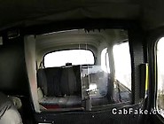 Chestnut teen gives blowjob and anal fucked in fake tax