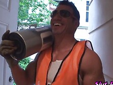 Ayden Blue deepthroated dudes big cock in bed