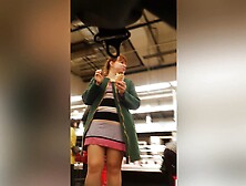 Sexy shoppers' sweet asses are stealthily shown in upskirt