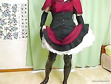 Crossdresser Maid Make Cum Milk Coffeee Mao Riku P