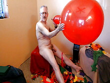 92) Part 2 - Red Tuf-Tex 24" Balloon Pop Jo Cum