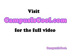 Teen coeds pussyeating and cock riding