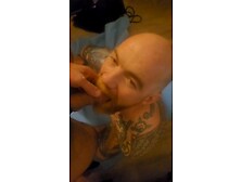 Inked Pig Sucking Cock