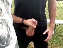 Twink Gives A Handjob And Gets Poked In The Bum Outdoors