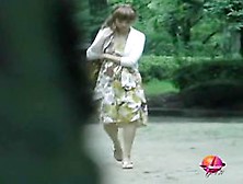 Sharking Of An Adorable Asian Chick Wearing No Panties