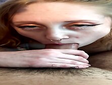 Redhead Teen Sucks Cock