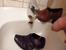 Piss In Wifes Brown Buckle Shoe