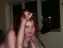 Extremely rough face slapping and choking makes both of us cum