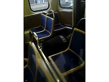 Naked and high woman on subway