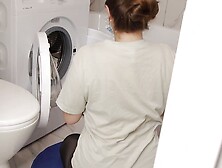 Fucked My Step Sister in Pantyhose While She Was Stuck in the Washing Machine