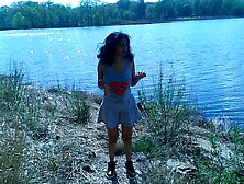 WHY IS THIS SOLO FEMALE BIKER FEMGIRL HANGING OUT BY HER SELF