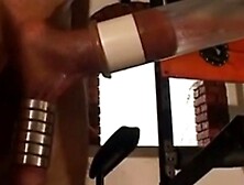 Pierced and tatttooed MILF pumping and sucking pierced